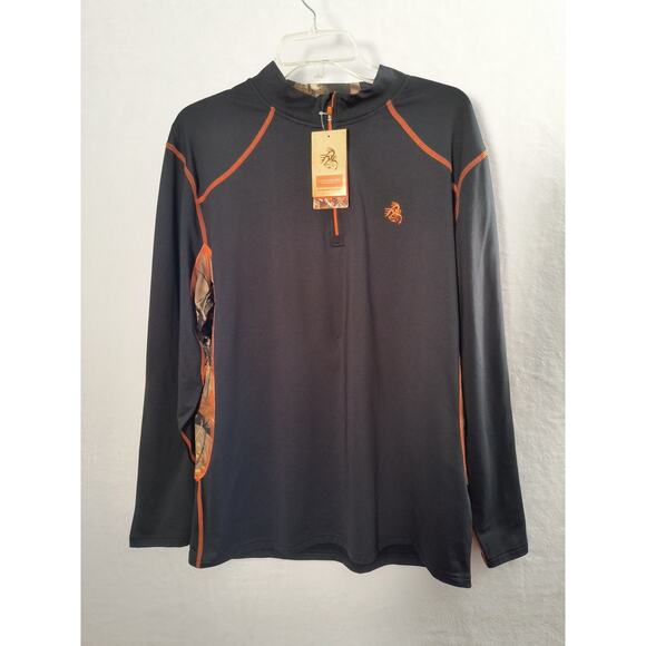 Legendary Whitetails Endurance Performance Shirt Men's L 1/4 Zip Black Outdoor - Picture 11 of 12